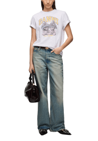 Basic Cotton Relaxed T-shirt Teddy Mushrooms