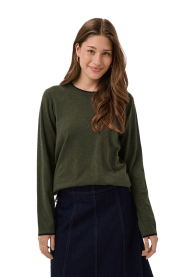 MilaSZ LS Contrast Pullover