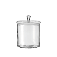 Glasburk med Lock 17x15cm